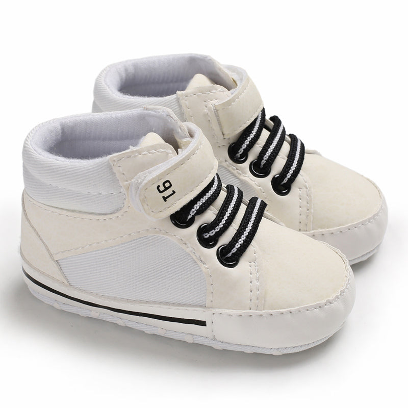 Unisex Baby Girls Boys Shoes Infant Soft Sole Canvas Newborn First Walkers High Top Anti-Slip Sneakers