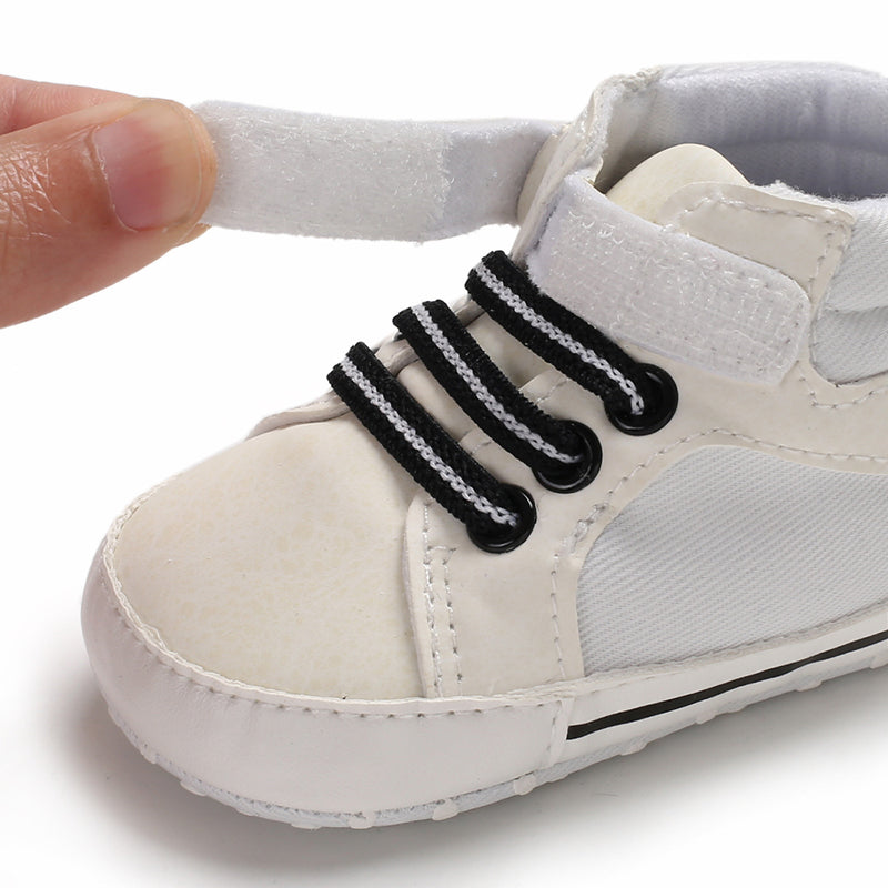 Unisex Baby Girls Boys Shoes Infant Soft Sole Canvas Newborn First Walkers High Top Anti-Slip Sneakers