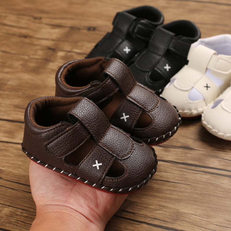 Baby Girls Boys Summer Sandals Soft Comfortable Sole Flats Shoes Newborn Toddler Soft Non-slip Sole First Walker Crib Shoes