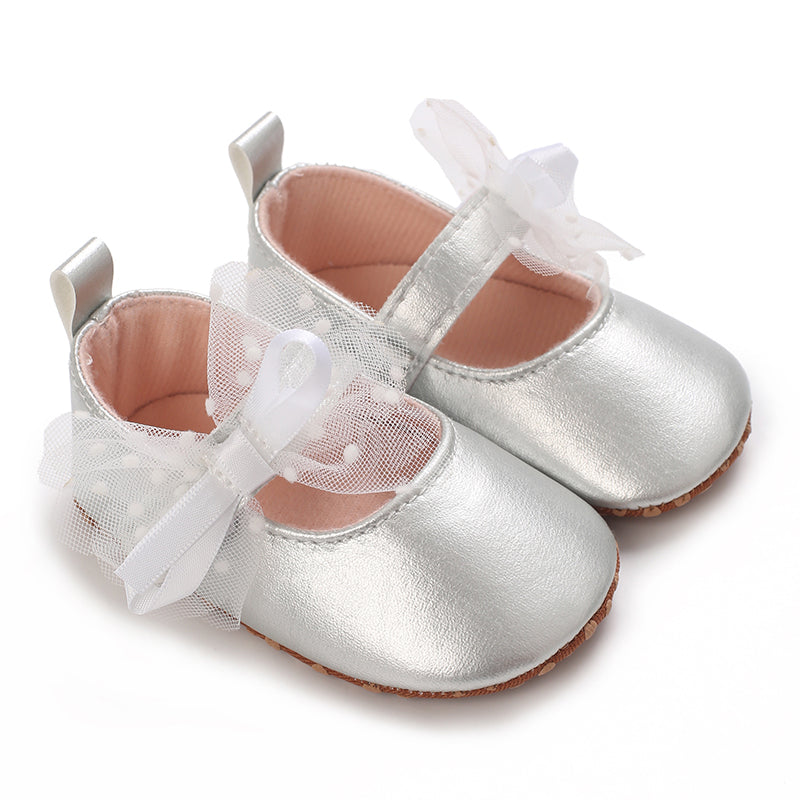 Baby Infant Girls Soft Sole Floral Princess Mary Jane Shoes Prewalker Wedding Dress Shoes