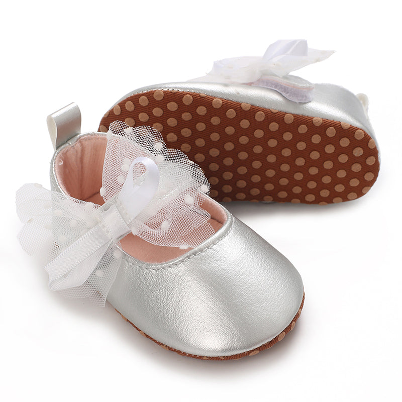 Baby Infant Girls Soft Sole Floral Princess Mary Jane Shoes Prewalker Wedding Dress Shoes