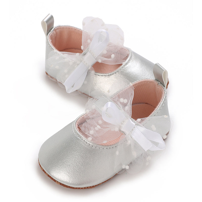 Baby Infant Girls Soft Sole Floral Princess Mary Jane Shoes Prewalker Wedding Dress Shoes