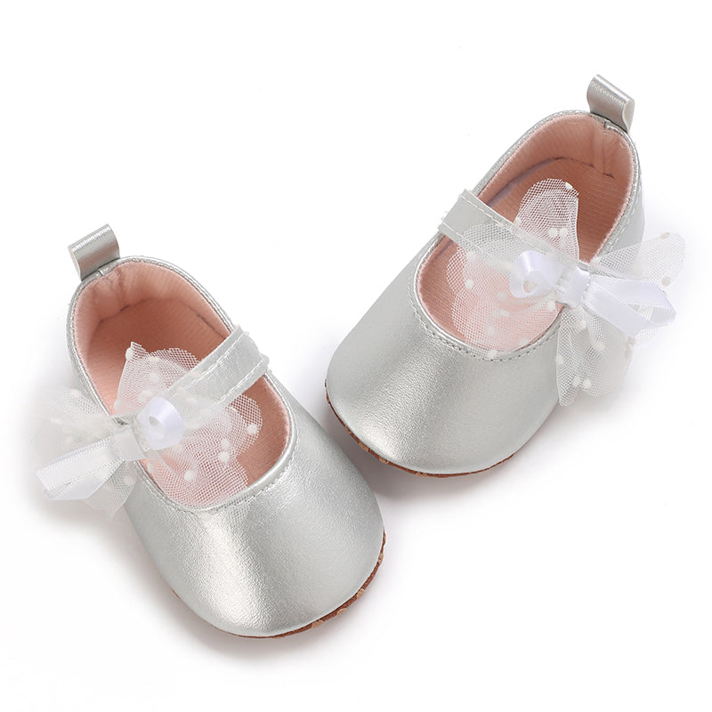 Baby Infant Girls Soft Sole Floral Princess Mary Jane Shoes Prewalker Wedding Dress Shoes