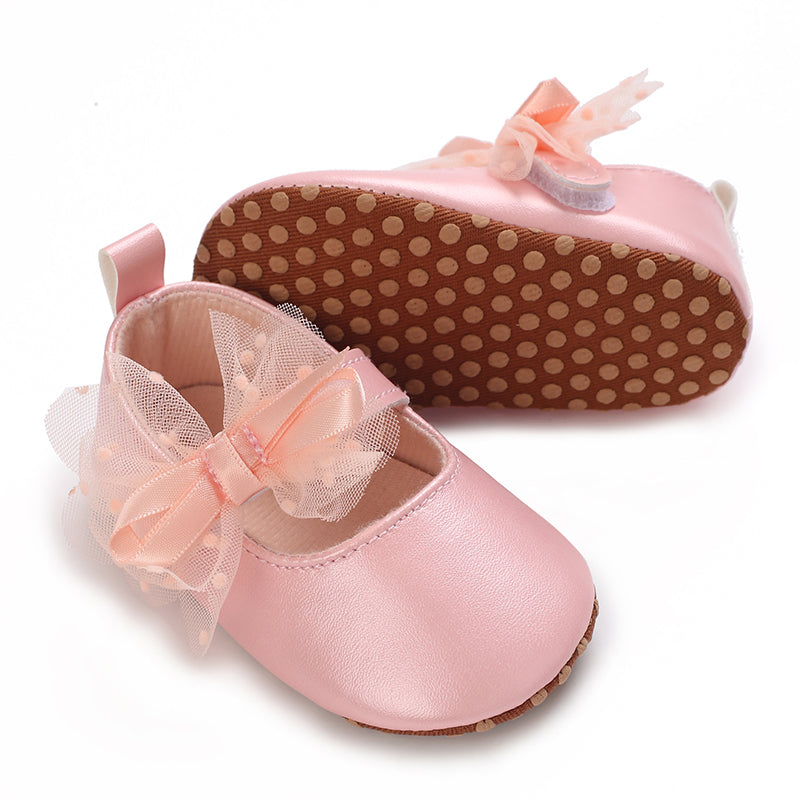 Baby Infant Girls Soft Sole Floral Princess Mary Jane Shoes Prewalker Wedding Dress Shoes