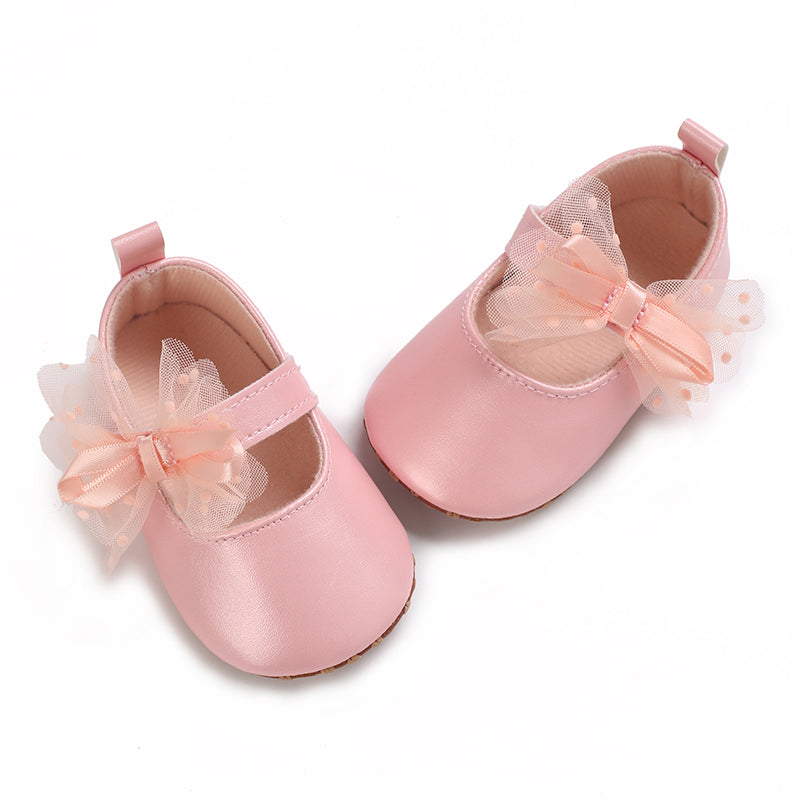 Baby Infant Girls Soft Sole Floral Princess Mary Jane Shoes Prewalker Wedding Dress Shoes