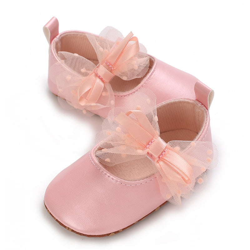 Baby Infant Girls Soft Sole Floral Princess Mary Jane Shoes Prewalker Wedding Dress Shoes
