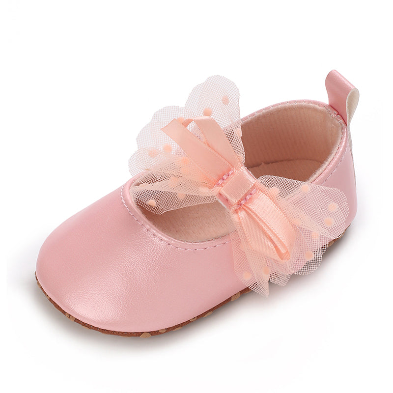 Baby Infant Girls Soft Sole Floral Princess Mary Jane Shoes Prewalker Wedding Dress Shoes