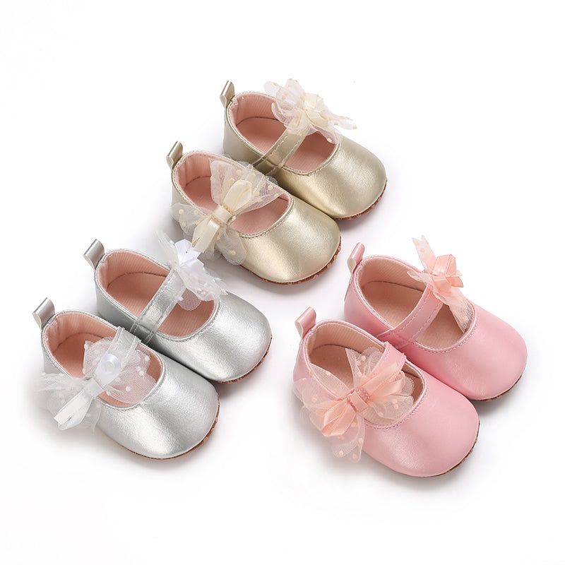 Baby Infant Girls Soft Sole Floral Princess Mary Jane Shoes Prewalker Wedding Dress Shoes