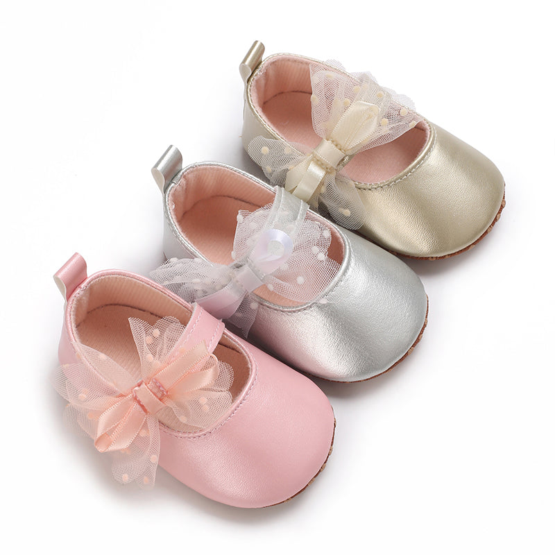 Baby Infant Girls Soft Sole Floral Princess Mary Jane Shoes Prewalker Wedding Dress Shoes