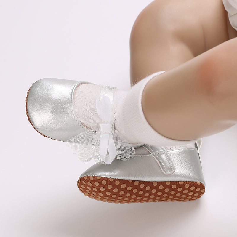 Baby Infant Girls Soft Sole Floral Princess Mary Jane Shoes Prewalker Wedding Dress Shoes