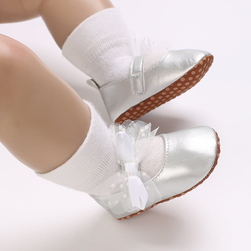 Baby Infant Girls Soft Sole Floral Princess Mary Jane Shoes Prewalker Wedding Dress Shoes