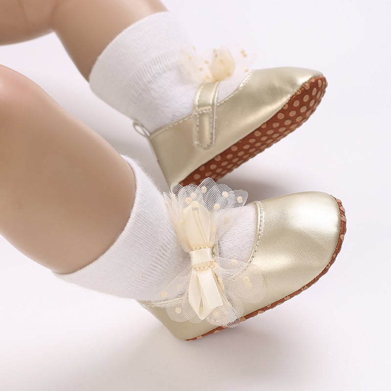 Baby Infant Girls Soft Sole Floral Princess Mary Jane Shoes Prewalker Wedding Dress Shoes