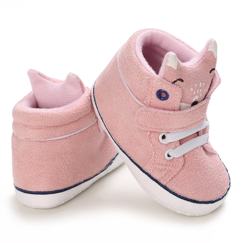 Fox Soft Sole Leather Baby Crib Shoes Infant Toddler Prewalkers