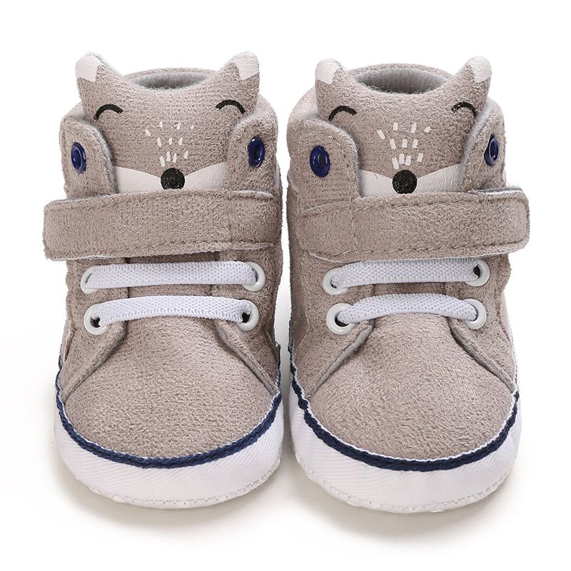 Fox Soft Sole Leather Baby Crib Shoes Infant Toddler Prewalkers
