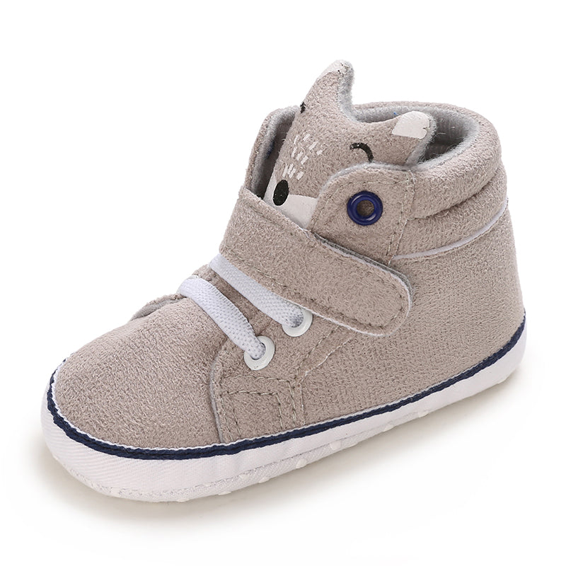 Fox Soft Sole Leather Baby Crib Shoes Infant Toddler Prewalkers