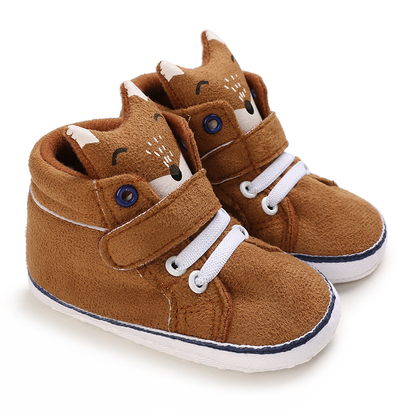 Fox Soft Sole Leather Baby Crib Shoes Infant Toddler Prewalkers