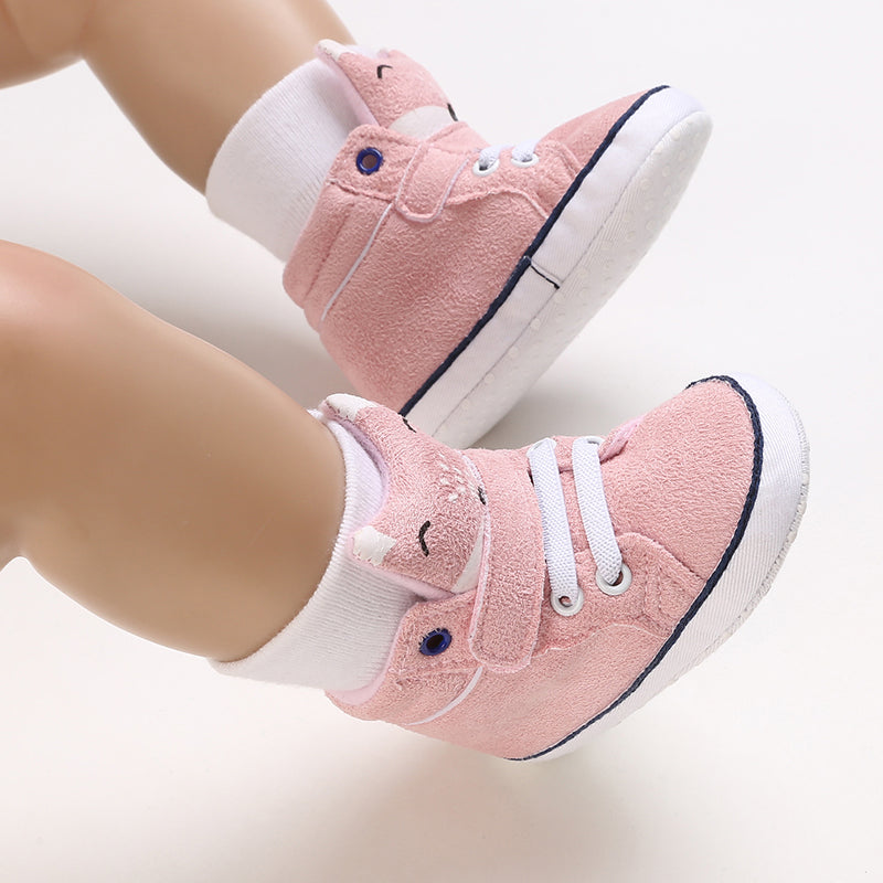 Fox Soft Sole Leather Baby Crib Shoes Infant Toddler Prewalkers