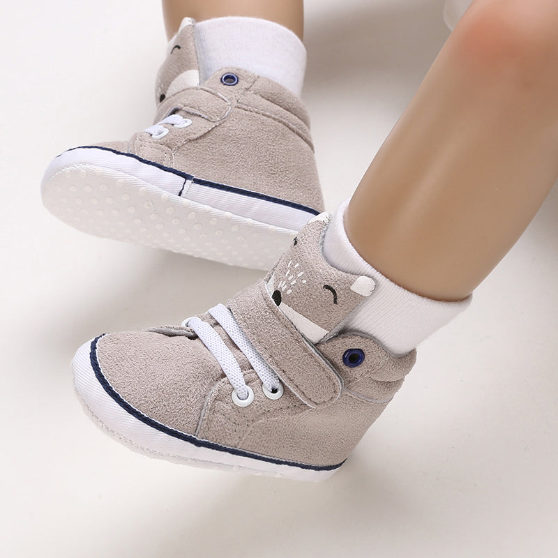 Fox Soft Sole Leather Baby Crib Shoes Infant Toddler Prewalkers