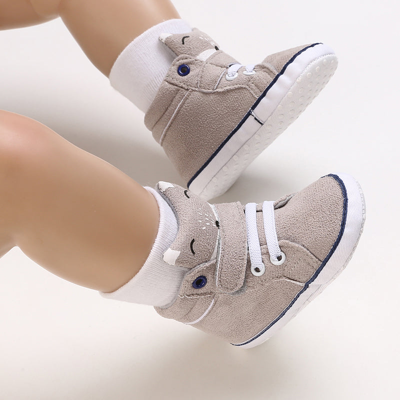 Fox Soft Sole Leather Baby Crib Shoes Infant Toddler Prewalkers