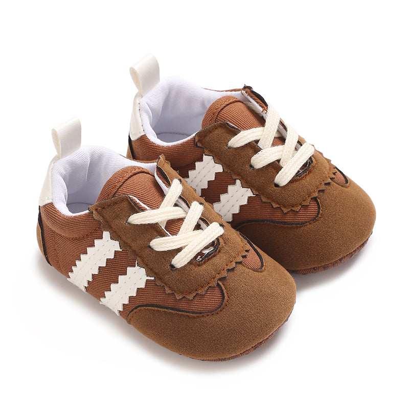 Newbron Baby Boys Girls Suede Leather Rubber Sole Walking Shoes Toddler Non-Slip First Walkers Infant Slippers Crib Shoes