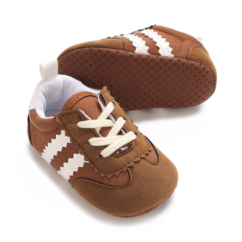 Newbron Baby Boys Girls Suede Leather Rubber Sole Walking Shoes Toddler Non-Slip First Walkers Infant Slippers Crib Shoes
