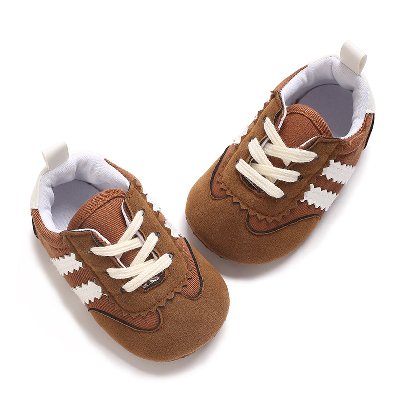Newbron Baby Boys Girls Suede Leather Rubber Sole Walking Shoes Toddler Non-Slip First Walkers Infant Slippers Crib Shoes