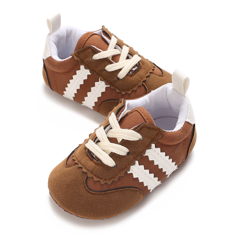 Newbron Baby Boys Girls Suede Leather Rubber Sole Walking Shoes Toddler Non-Slip First Walkers Infant Slippers Crib Shoes