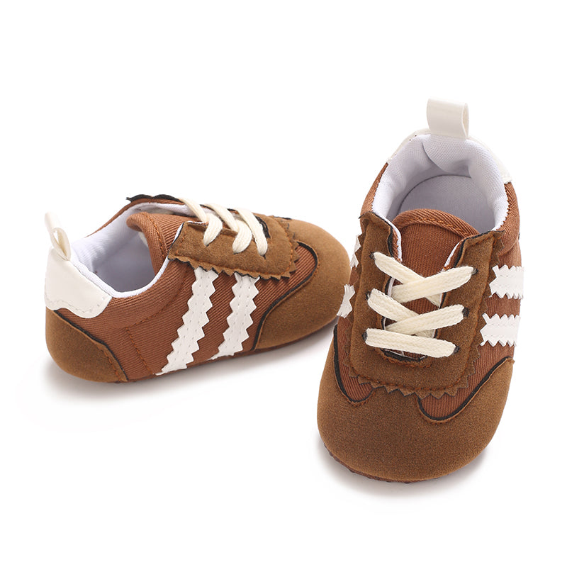 Newbron Baby Boys Girls Suede Leather Rubber Sole Walking Shoes Toddler Non-Slip First Walkers Infant Slippers Crib Shoes