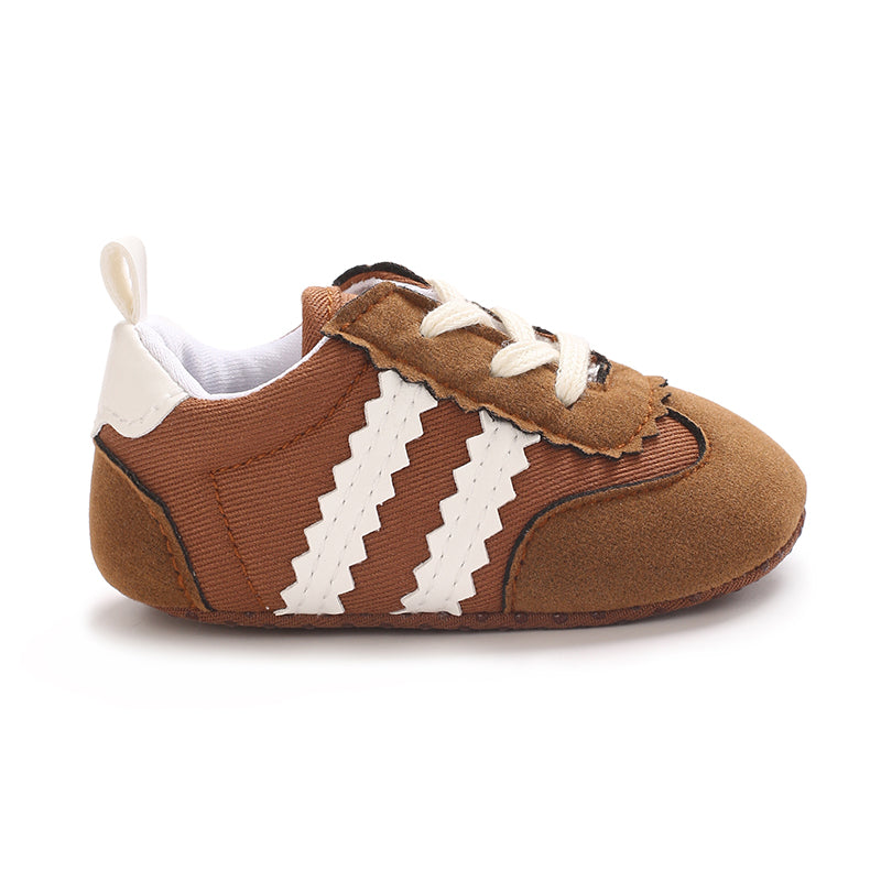 Newbron Baby Boys Girls Suede Leather Rubber Sole Walking Shoes Toddler Non-Slip First Walkers Infant Slippers Crib Shoes