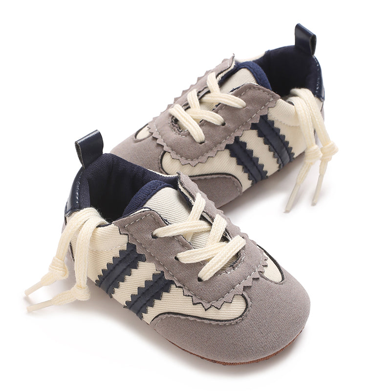 Newbron Baby Boys Girls Suede Leather Rubber Sole Walking Shoes Toddler Non-Slip First Walkers Infant Slippers Crib Shoes