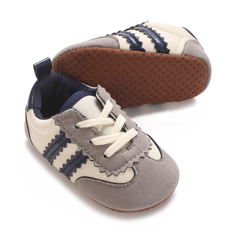 Newbron Baby Boys Girls Suede Leather Rubber Sole Walking Shoes Toddler Non-Slip First Walkers Infant Slippers Crib Shoes