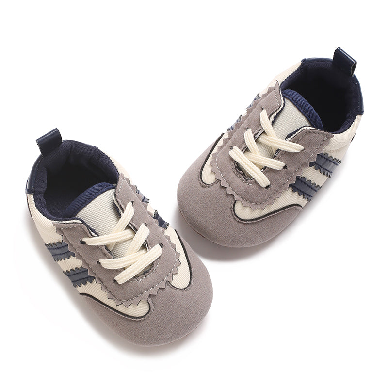 Newbron Baby Boys Girls Suede Leather Rubber Sole Walking Shoes Toddler Non-Slip First Walkers Infant Slippers Crib Shoes