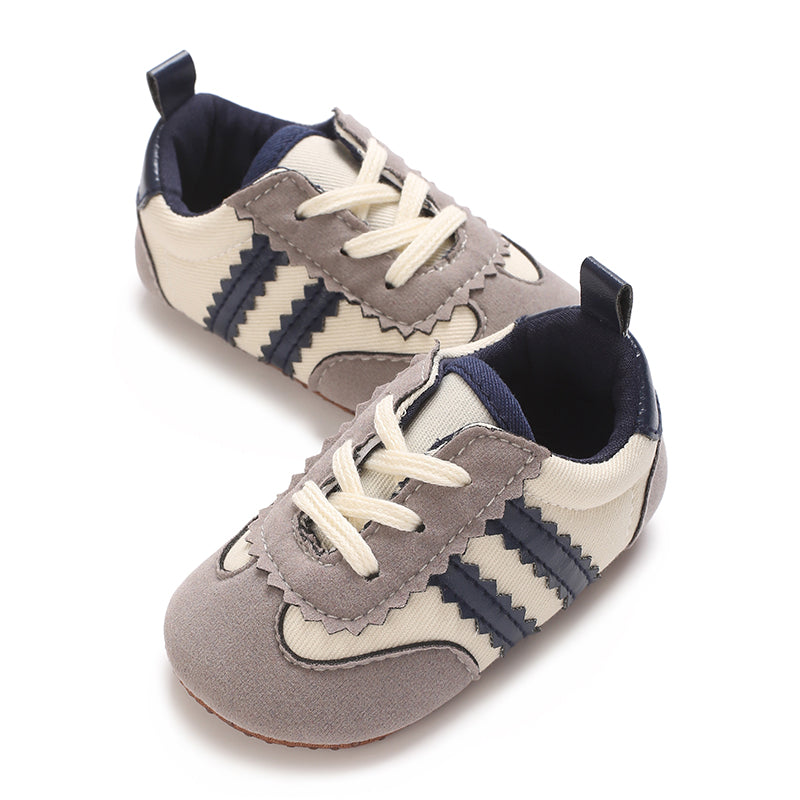Newbron Baby Boys Girls Suede Leather Rubber Sole Walking Shoes Toddler Non-Slip First Walkers Infant Slippers Crib Shoes