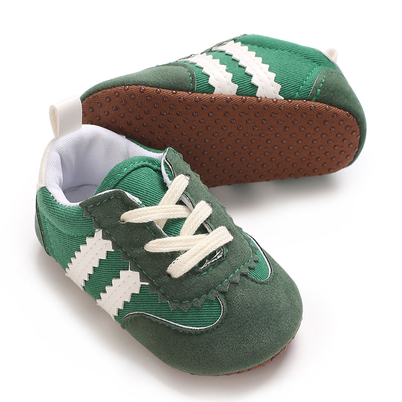 Newbron Baby Boys Girls Suede Leather Rubber Sole Walking Shoes Toddler Non-Slip First Walkers Infant Slippers Crib Shoes