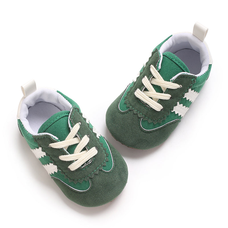 Newbron Baby Boys Girls Suede Leather Rubber Sole Walking Shoes Toddler Non-Slip First Walkers Infant Slippers Crib Shoes