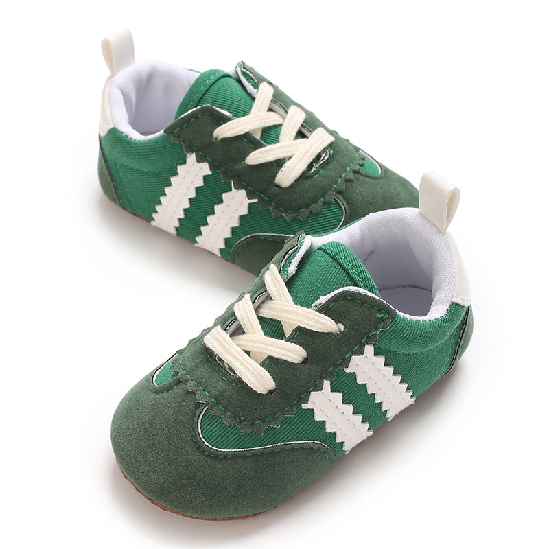 Newbron Baby Boys Girls Suede Leather Rubber Sole Walking Shoes Toddler Non-Slip First Walkers Infant Slippers Crib Shoes