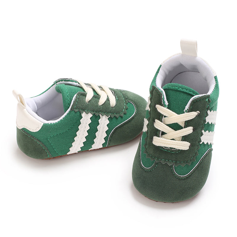 Newbron Baby Boys Girls Suede Leather Rubber Sole Walking Shoes Toddler Non-Slip First Walkers Infant Slippers Crib Shoes