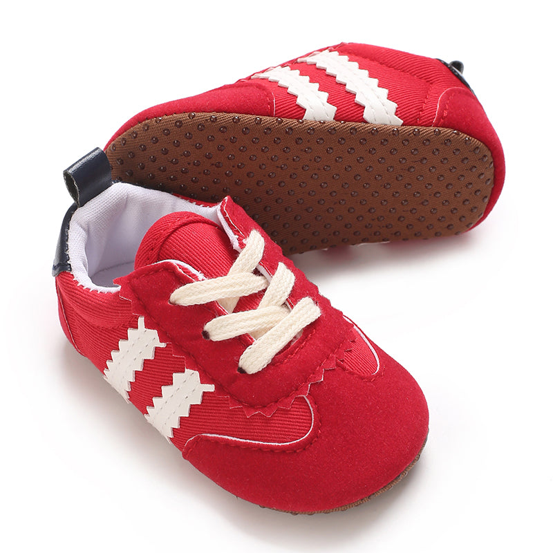 Newbron Baby Boys Girls Suede Leather Rubber Sole Walking Shoes Toddler Non-Slip First Walkers Infant Slippers Crib Shoes