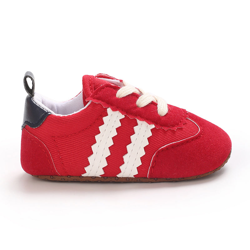 Newbron Baby Boys Girls Suede Leather Rubber Sole Walking Shoes Toddler Non-Slip First Walkers Infant Slippers Crib Shoes