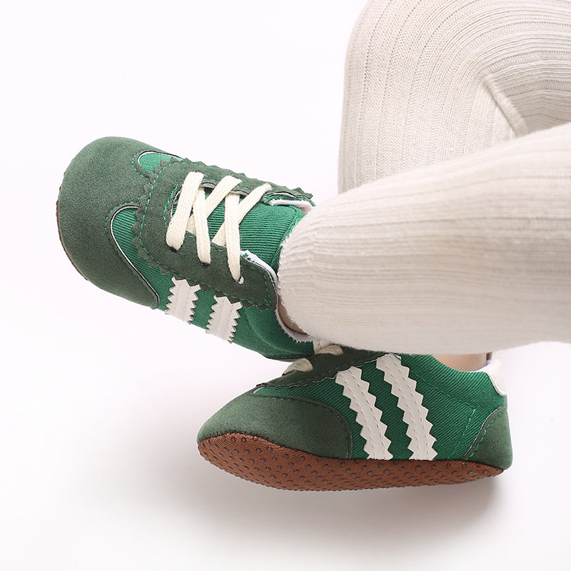 Newbron Baby Boys Girls Suede Leather Rubber Sole Walking Shoes Toddler Non-Slip First Walkers Infant Slippers Crib Shoes