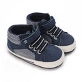 Unisex Baby Girls Boys Shoes Infant Soft Sole Canvas Newborn First Walkers High Top Anti-Slip Sneakers