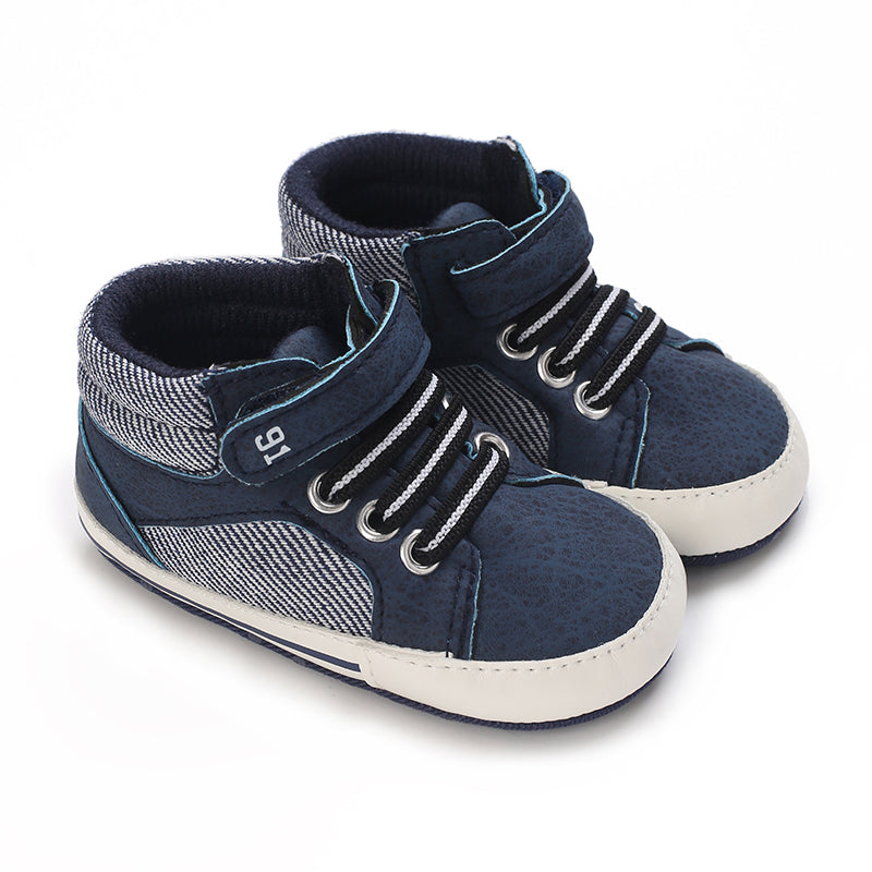 Unisex Baby Girls Boys Shoes Infant Soft Sole Canvas Newborn First Walkers High Top Anti-Slip Sneakers